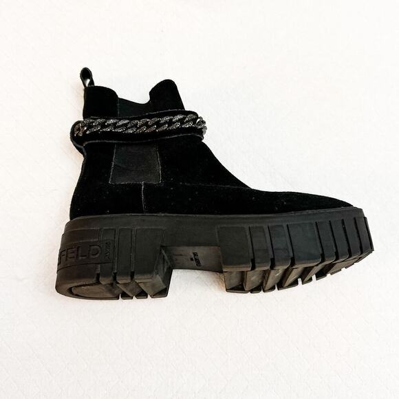 Karl Lagerfeld Paris Women's Reign Ankle Boot Combat Size 8.5 - Picture 7 of 7